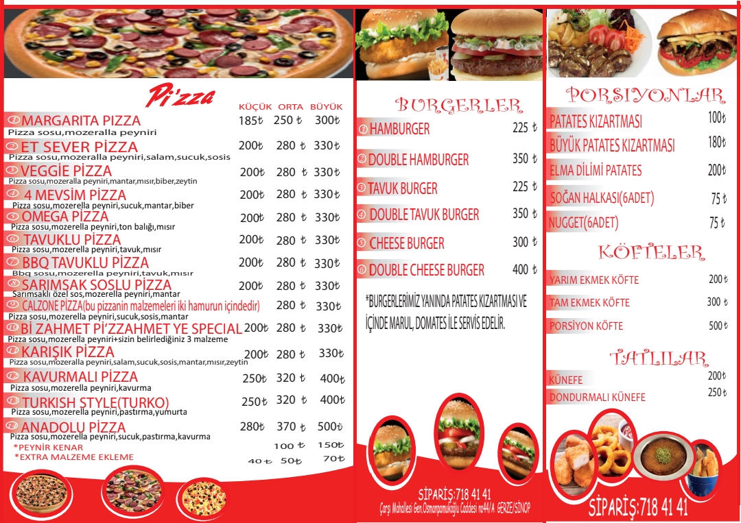 Menu Pizzahmet Fast Food-1